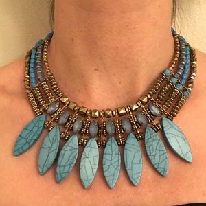 Baublebar statement necklace in turquoise